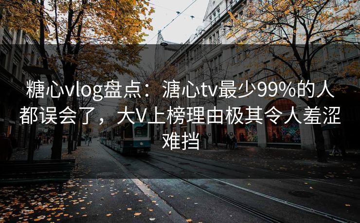 糖心vlog盘点：溏心tv最少99%的人都误会了，大V上榜理由极其令人羞涩难挡  第1张